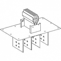 Вводный блок прямой n1, 3l+pe, al, 800а Schneider Electric. Вид 1