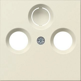 Накладка антенной розетки TV/FM/(SAT) (кремовый глянцевый) System 55 GIRA. Вид 1
