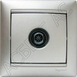 Розетка TV (простая) оконечная (алюминий) Valena Legrand. Вид 1