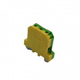 Клеммник для установки на DIN-рейку 10мм.кв. (желто-зеленая) Siemens. Вид 1