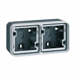 Нижняя часть коробки с вводом для проводки (серый) W.1 Berker. Вид 1