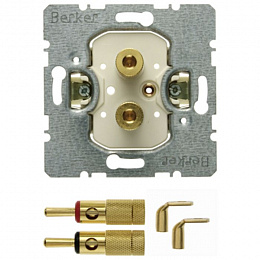 Розетка для громкоговорителя High End, механизм Berker. Вид 1
