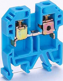 ЗН101-6-50A-08 Клеммник наборный 50A 1-6 мм² (синий) DEKraft. Вид 1