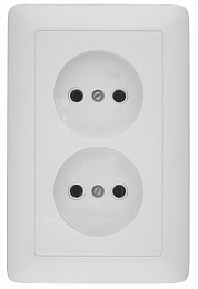 Розетка без заземления, без шторок, С/У, 16А, 250В, (белый) Прима Systeme Electric. Вид 1