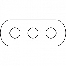 MA6-1003 Шильдик (3 места) для пластикового кнопочного поста ABB. Вид 1