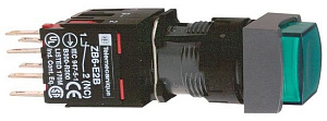 Кнопка 16мм 12-24в зеленая с подсветкой xb6ce3b1b Schneider Electric. Вид 1