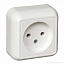 Розетка, О/У 2К 250В, 10А (белый) Прима Systeme Electric. Вид 1.