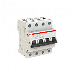 S203 C8NA Автоматический выключатель 3P+N, 8А, 6кА (хар-ка C) ABB. Вид 1