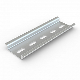 DNR-2-1,0-1000 DIN-рейка перфорированная, оцинкованная 1000мм, 1,0мм. Tekfor. Вид 1