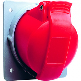 332 RAM6 Розетка панельная угловая, с минимальным наклонным фланцем 32A, 3P+E, IP44 ABB. Вид 1