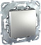 Заглушка с суппортом 45х45 (алюминий) Unica Top Schneider Electric. Вид 1.