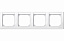 Рамка 4-постовая с полем д/надп. гор. устан, sm (полярный белый) Merten M-Smart Schneider Electric. Вид 1.