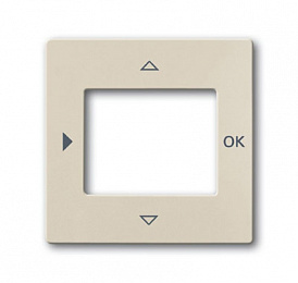 6435-92-507 Накладка (центральная плата) для терморегулятора с таймером 1098 U/UF, Basic 55, слоновая кость ABB. Вид 1