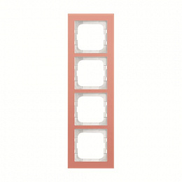 1724-227 Рамка 4-постовая, Axcent, стекло, благородный коралл ABB. Вид 1