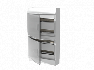 Бокс настенный на 72 модуля прозрачная дверь 382х656х120мм (с клемм.) Mistral41 ABB. Вид 1