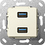 Инвертирующий адаптер USB (бежевый) System 55 Gira. Вид 1.