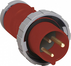 263 P9W Вилка кабельная 263P9W, 63А, 2P+E, IP67, 9ч ABB. Вид 1