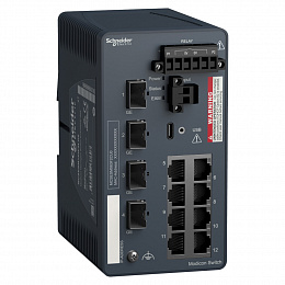 Коммутатор управляемый modicon, 8tx/4SFp 1gb Schneider Electric. Вид 1