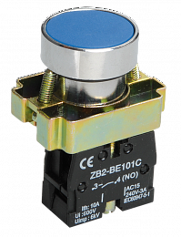 Кнопка управления LAY5-BA61 без подсветки синяя 1з ИЭК. Вид 1