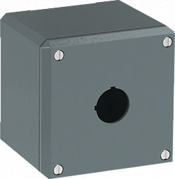 080SP1 Корпус кнопочного поста на 1 элемент металлический, с отверстием для кабельного ввода ABB. Вид 1