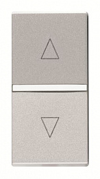 N2144 PL Механизм выкл. жалюзи кнопочный, без фиксации, 1-модульный (серебристый) Zenit ABB. Вид 1