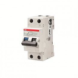 DSH201 B25 A30 Дифф. автомат 1P+N 25A 30mA, тип А, 6kA, (хар-ка B) ABB. Вид 1