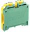 ЗНИ-35PEN (JXB-земля) Клеммник для установки на DIN-рейку 35 мм² (жёлто-зелёный) ИЭК. Вид 1.