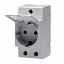 M1175-C Розетка щитовая 2Р+E 16A с защитной крышкой на DIN-рейку (Schuko) ABB. Вид 1.