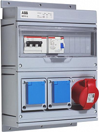 MPR16 Бокс с розетками в сборе, IP44, пластик ABB. Вид 1