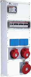 M63/2 JFB Бокс с розетками в сборе IP44, металл ABB. Вид 1