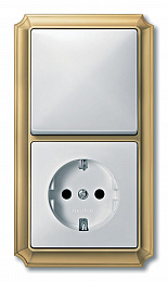Рамка 2-постовая, sd (блестящая латунь) Merten Antique Schneider Electric. Вид 1