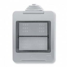 N3291 Коробка IP55 для открытой установки на 2 модуля, серия Zenit/Stylo ABB. Вид 1