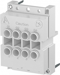 ENT  Разъем FIT2-2/4-I для цепей напряжения, монтаж в плату, для уста новки контактов BRE-T, 2 ряда по 4 полюса TYCO. Вид 1
