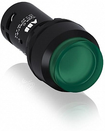 CP4-11G-10 Кнопка с подсветкой зеленая 24В AC/DC с выступающей клавишей с фиксацией 1НО ABB. Вид 1