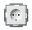 23 EUC-94-507 Розетка SCHUKO 16А 250В, с винтовыми клеммами (альпийский белый) Basic 55 ABB. Вид 1.