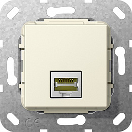 Розетка компьютерная RJ45 (бежевый) System 55 Gira. Вид 1