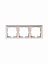 2513-92-507 Рамка 3-постовая с декоративной накладкой (слоновая кость) Basic55 ABB. Вид 4.