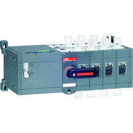 OTM400E4CM230C Реверсивный рубильник 4-х полюсный 400А с мотор. привод. 230В AC (с ручкой) ABB. Вид 1