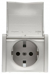 Накладка для 2-ой Аудио розетки (Aluminium) Galea Life Legrand. Вид 1