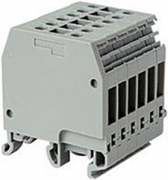 MB4/6.L3 Распределительный блок 4мм.кв., 3 полюса (серый) TYCO. Вид 1