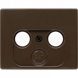 Накладка для антенной розетки, Arsys, 2 и 3 отверстия (коричневый, глянцевый) Arsys Berker. Вид 1