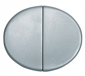 Клавиша для 2-х клавишных выключателей и кнопок (серебро) TACTO ABB. Вид 1