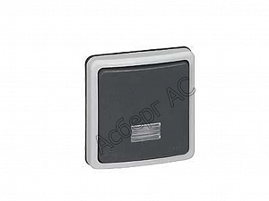 Кнопочный.выключатель с подсветкой 6А (сборн.) Plexo Legrand. Вид 1