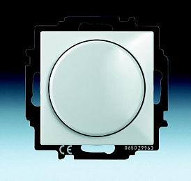 2251 UCGL-92-507 Механизм светорегулятора Busch-Dimmer с центральной платой (накладкой), 60-400 Вт, Basic 55 слоновая кость ABB. Вид 1
