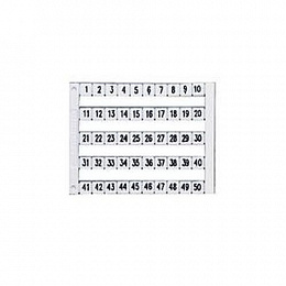DY5 (81-90) Маркировка номеров горизонтальная (1 пластина - 50шт) Klemsan. Вид 1