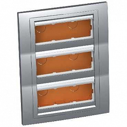 Коробка скр.монт 3х3 гор.с рамкой металл Schneider Electric. Вид 1