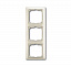 2513-96-507 Рамка 3-постовая с декоративной накладкой (шале/белый) Basic 55 ABB. Вид 1.