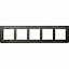 Рамка 5-постовая, горизонтальная (нержавеющая сталь с кратцованной поверхностью) Q.7 Berker. Вид 1.