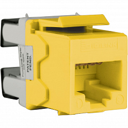 Модуль rj45 keystone кат.6 utp жёлтый Schneider Electric. Вид 1