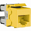 Модуль rj45 keystone кат.6 utp жёлтый Schneider Electric. Вид 1.